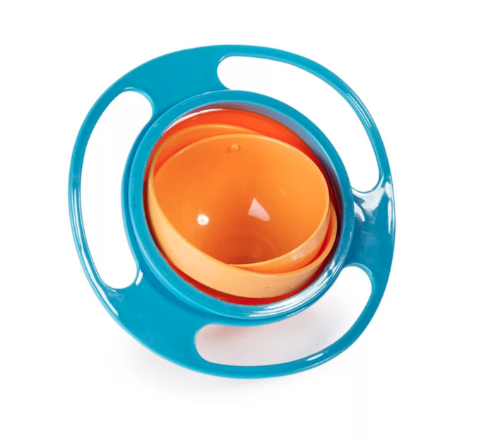 EXCEED : Gyro Bowl ชามขนมหมุนได้ 360 องศา / ชามกันหกสำหรับเด็ก สีชมพู และสีฟ้า GRB001