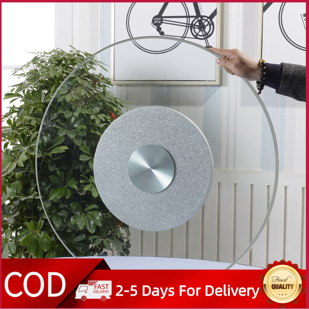 โต๊ะทำงานทรงกระจกขัดลายเส้นผ่าศูนย์กลาง 60-100 ซม.สีขาวตารางกระจกสามารถหมุนได้รอบตัวเครื่อง 7.7 มม. ราคา 644 บาท*ส่งฟรี