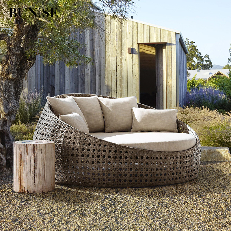 Bunise p2401 outdoor Wicker rattan furniture Nordic garden furniture single sofa 1-4 seater sofa bed nest design classic minimalist wooden table ราคา 24,763 บาท*ส่งฟรี