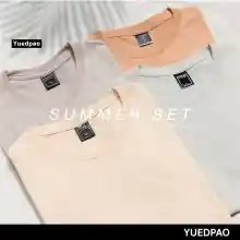 ภาพขนาดย่อสินค้าYuedpao ยอดขาย No.1 รับประกันไม่ย้วย 2 ปี ผ้านุ่ม เสื้อยืดเปล่า เสื้อยืดสีพื้น เสื้อยืดคอกลม Summer set 4 สี