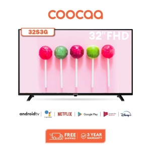 สินค้า [ประกัน3ปี + ส่งฟรี] COOCAA 32S3G ทีวี 32 นิ้ว Inch Android TV LED FHD รุ่น 32S3G โทรทัศน์ Android9.0 HDR 10 HDMI