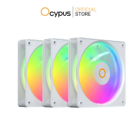 OCYPUS GAMMA F12 ELITE WHITE ARGB REVERSE BLADE 3 IN 1 (COMPUTER FAN / พัดลมคอมพิวเตอร์)