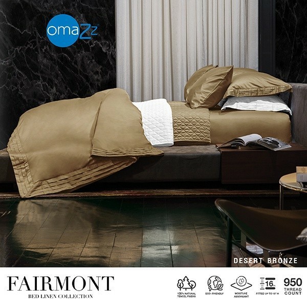 Omazz ผ้าปู 6ฟุต 1ชิ้น Collection Fairmont รหัส Desert Bronze ราคา 11,357 บาท*ส่งฟรี