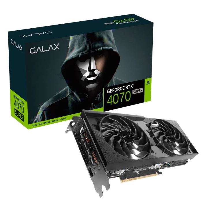 VGA (การ์ดแสดงผล) GALAX GEFORCE RTX 4070 SUPER 1-CLICK OC 2X - 12GB GDDR6X ราคา 27,670 บาท*ส่งฟรี