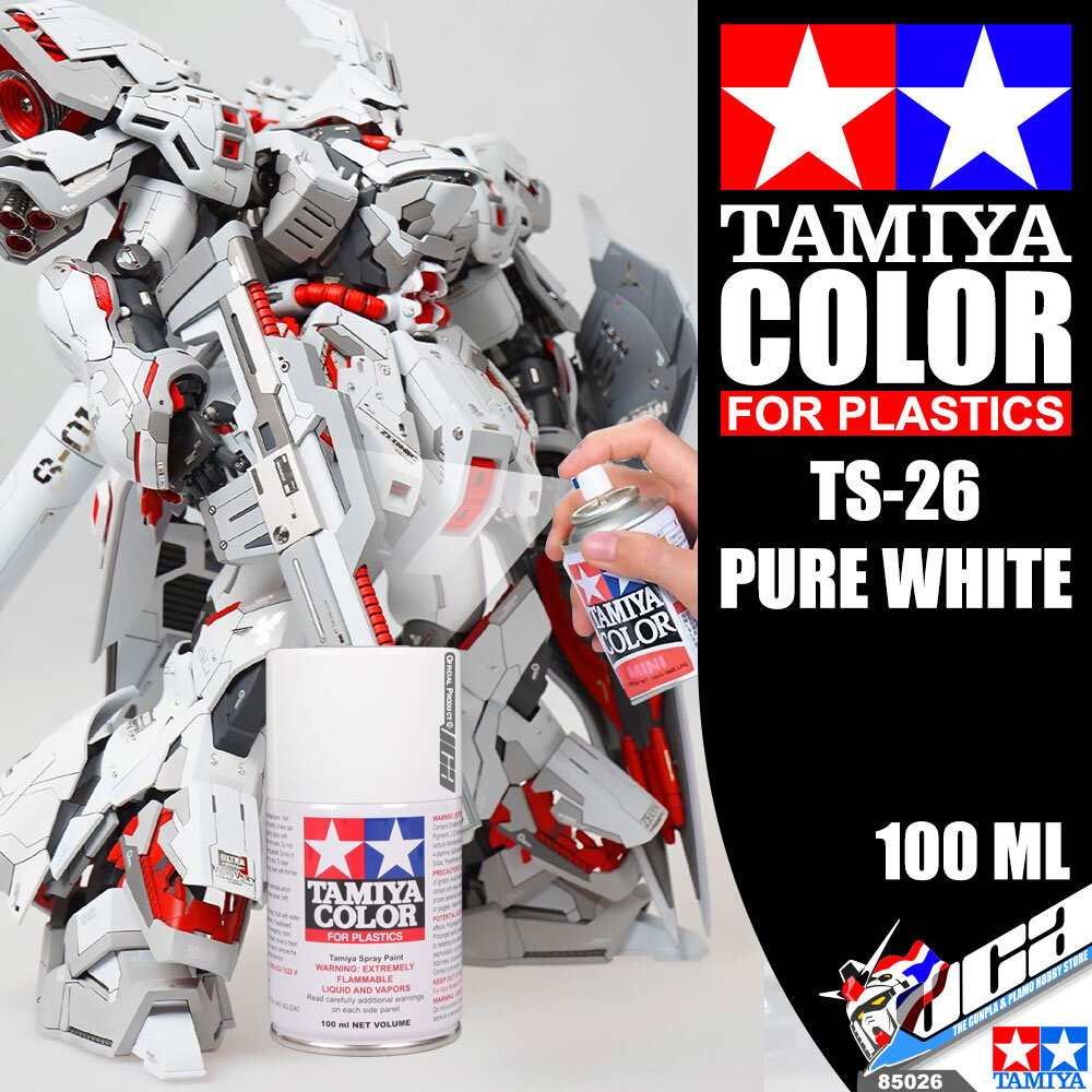 TAMIYA 85026 TS-26 PURE WHITE COLOR SPRAY PAINT CAN 100ML