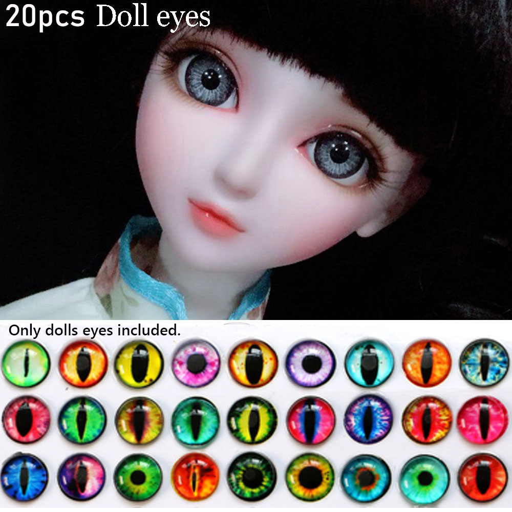 XIANT06969 20pcs New Accessories Animal Toy Dinosaur Time Gem Eyeballs Glass Dolls Eyes DIY Crafts
