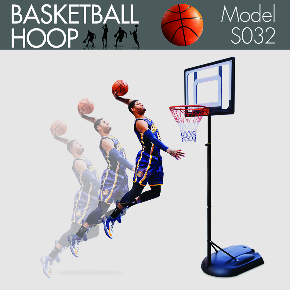 มุมมองเพิ่มเติมของสินค้า B&G แป้นบาสเก็ตบอล ห่วงบาส แป้นบาส แป้นบาสตั้งพื้น สามารถเล่นได้ทั้งเด็กและผู้ใหญ่ Basketball Hoop Basketball Stand รุ่น S032