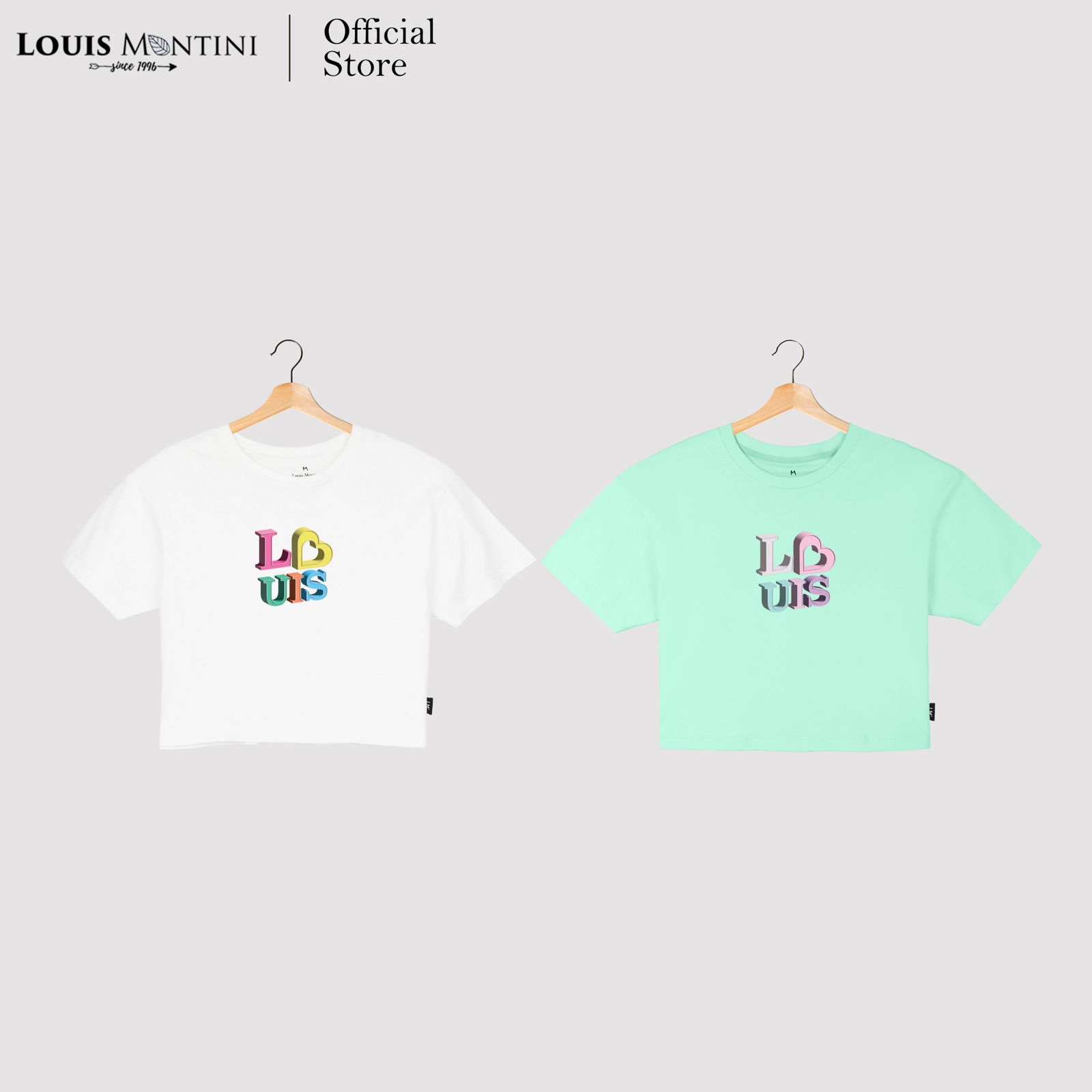 Louis Montini เสื้อครอปผู้หญิง 100% Cotton Women Crop tops (Heart of Louis Montini) LMTS17 ราคา 249 บาท*ส่งฟรี
