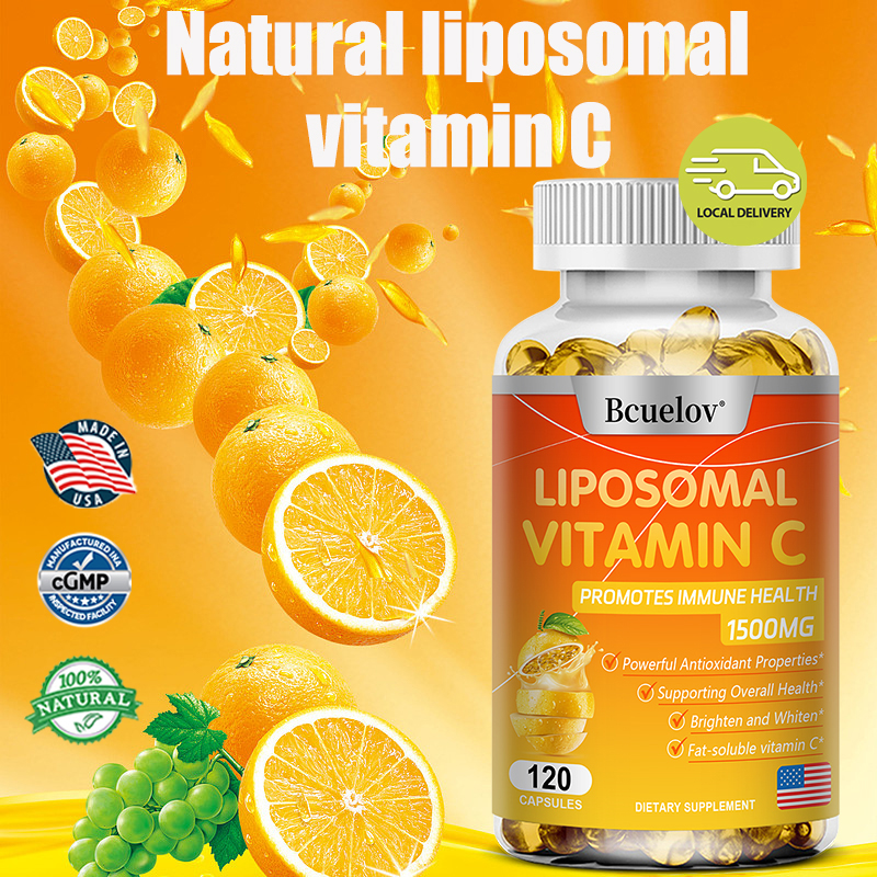 Bcuelov Liposomal Vitamin C Supplement for Immune System and Collagen Booster, Promotes Brightening Skin ราคา 135 บาท*ส่งฟรี