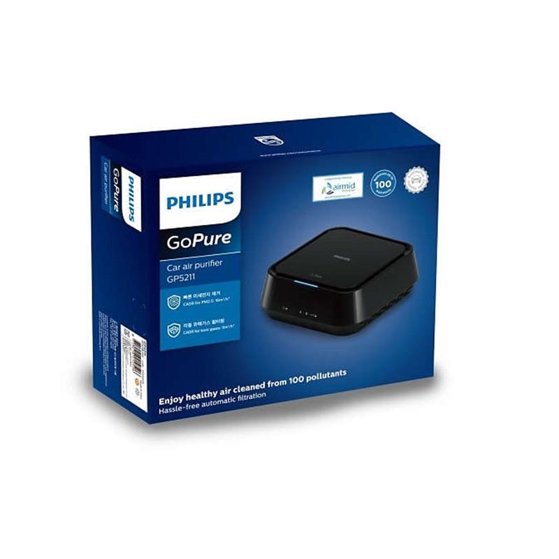 เครื่องกรองอากาศ PHILIPS เครื่องฟอกอากาศในรถ รุ่น GoPure 5211 ช่วยฟอกอากาศ ดักจับสารก่อภูมิแพ้ และขจัดกลิ่นไม่พึงประสงค์