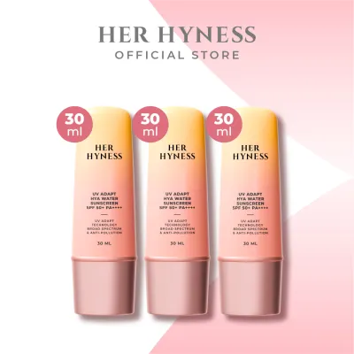 PiggyPrice HER HYNESS [แพคสาม] HER HYNESS UV ADAPT HYA WATER SUNSCREEN SPF50+ PA++++ กันแดดอัจฉริยะ บูสผิวให้กันแดดได้เอง สูตรใช้ทุกวัน 30มล.