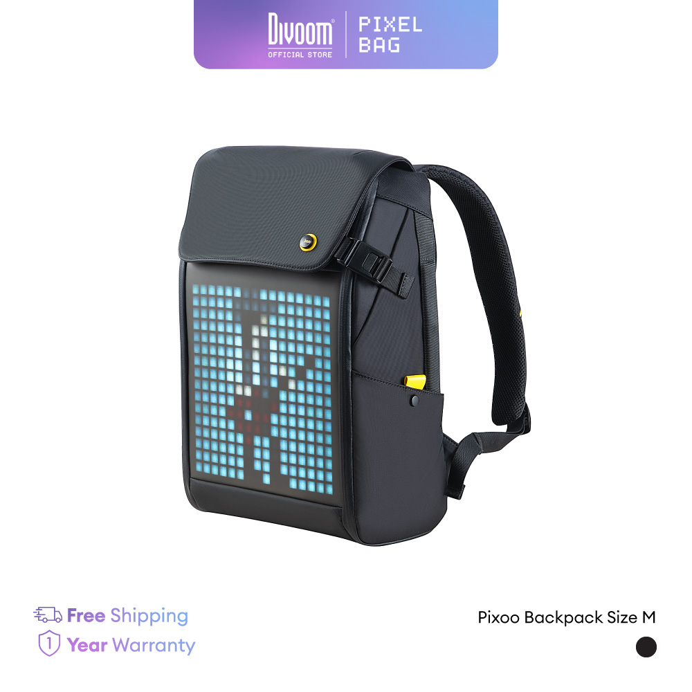 Divoom Pixoo Backpack - M กระเป๋าเป้สะพายหลัง ออกแบบลวดลาย Pixel Art เองได้ไม่ซ้ำใคร ราคา 2,990 บาท*ส่งฟรี