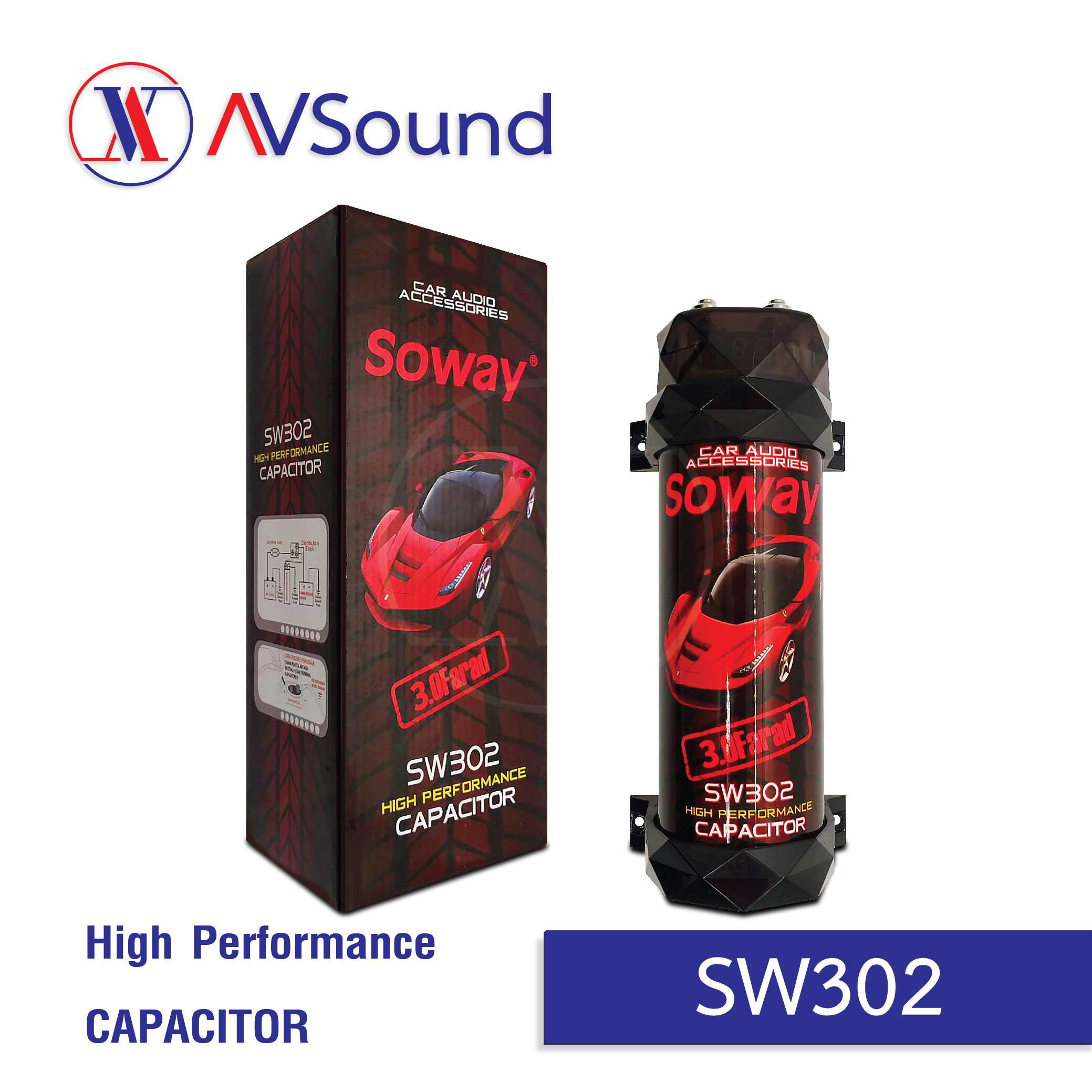 Soway SW-302 CAPACITOR 3.0Farad12v คาปาซิเตอร์3.0ล้านฟารัด ตัวสำรองไฟ CAR  AUDIO ACCESSORIES HIGH PERFORMANCE คาปาเพาเวอร์แอมป์ คาปาเครื่องเสียง  คาปาแบตเตอรี่ | Lazada.co.th