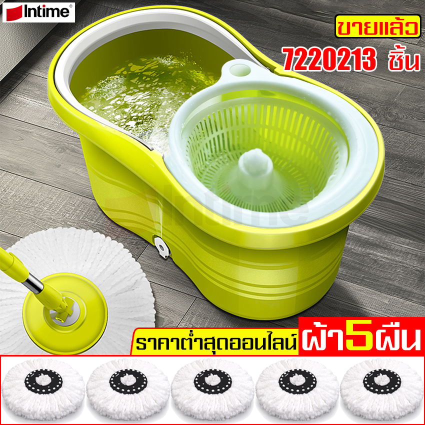 Tank dress spinning mop tank dress wooden spinning ม๊ baking Mop Mops series tank dress spinning Spin Mop Wood ม๊ baking Wood ม๊ baking mopping the floor mop head stainless steel + tank spinning + cloth rub ราคา 119 บาท*ส่งฟรี