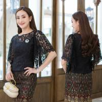 67072 เสื้อลูกไม้ (รุ่นสุนันทา) ทรงแขนระบาย Sunsmile Clothing Women ผู้หญิง