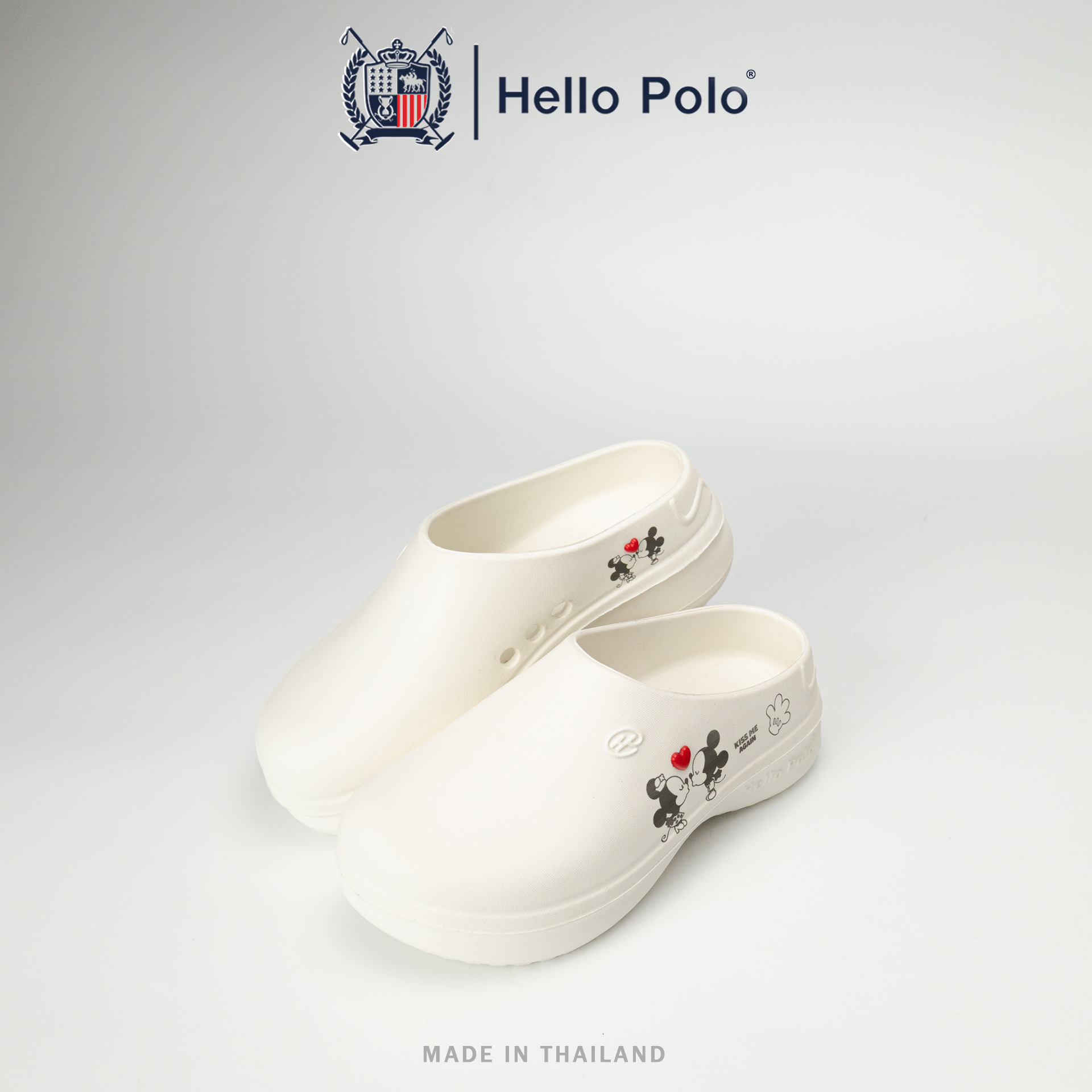Hello Polo Women's Shoes Hp8009B, Crazy Mouse Pattern, Wear to Work, Wear to Travel, My Little Mice Size 36-41 ราคา 179 บาท*ส่งฟรี