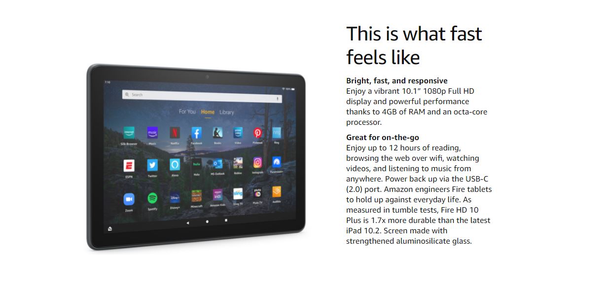 รูปภาพเพิ่มเติมเกี่ยวกับ Amazon Fire HD 10 tablet ( 11th Gen | 2021 Release) Amazon Fire HD 10.1 Inch , 1080p Full HD , 32GB or 64GB and Introd Fire HD 10 Plus tablet, 10.1", 1080p Full HD, 32GB or 64GB