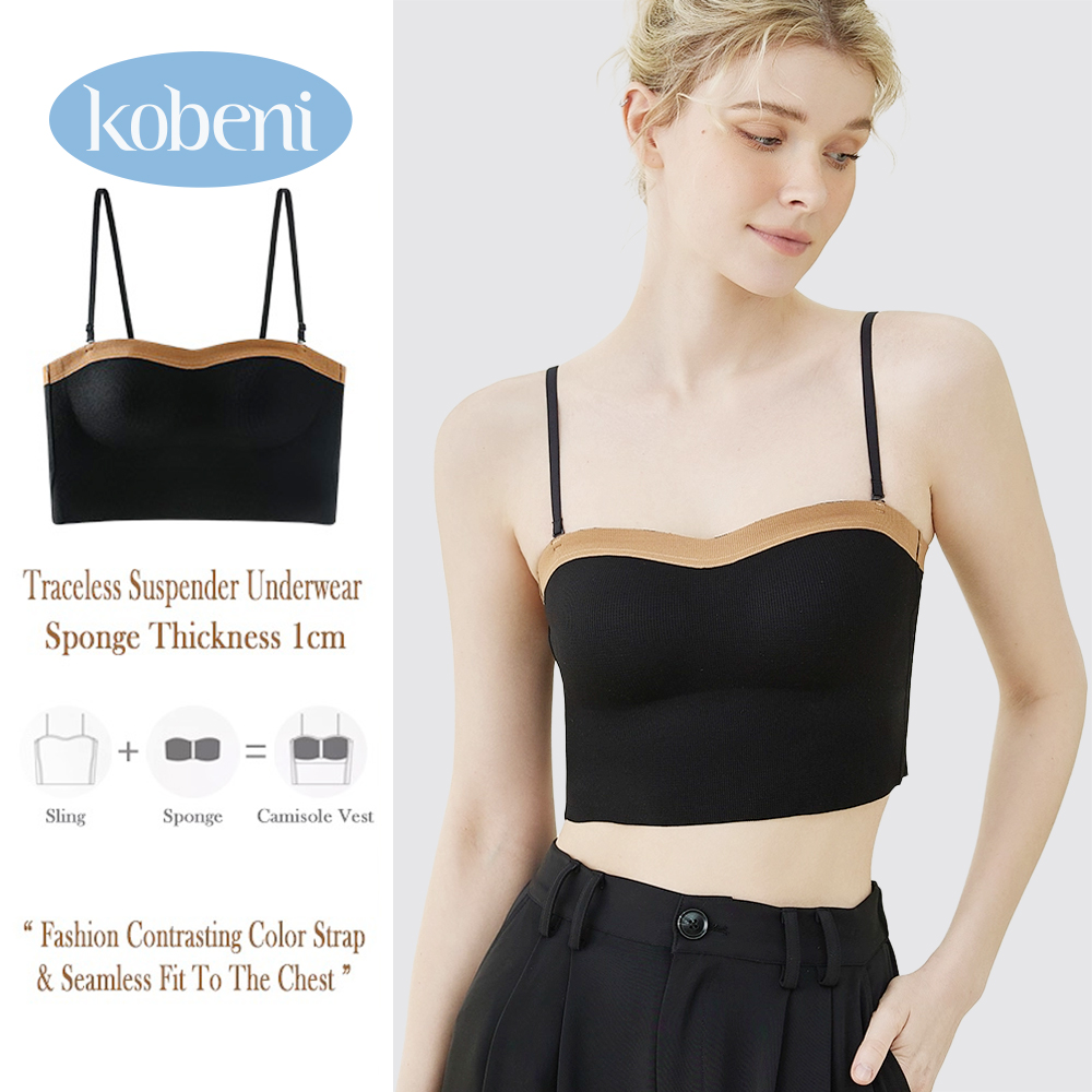 KOBENI Tanks & Camisoles Women'S Underwear Single Breasted Bra Lining Soft Stretch Comfortable Non-Hot Breathable Built-In Sponge ราคา 424 บาท*ส่งฟรี