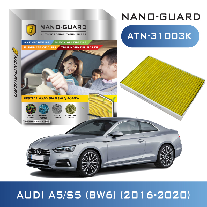 อุปกรณ์ประดับยนต์และชิ้นส่วนยานยนต์ กรองแอร์ Arctic สำหรับ AUDI A5/S5 (8W6) (2016-2020) ATN-31003K รุ่น Nano-Guard (ฆ่าเชื้อโรค + ดูดกลิ่นเหม็น + ดักสารก่อภูมิแพ้) ราคา 2,418 บาท*ส่งฟรี