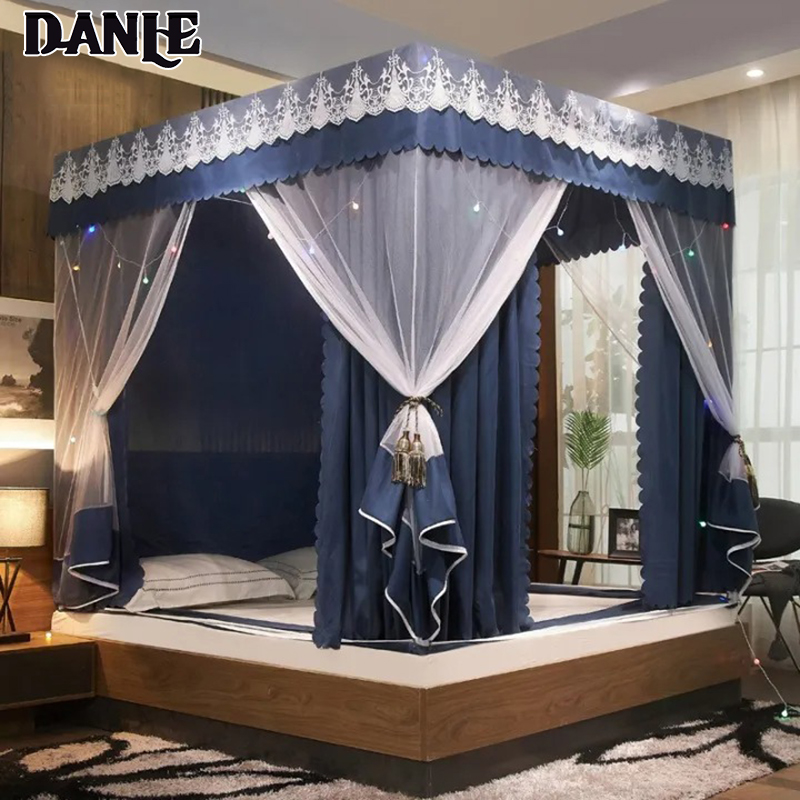 DANLE【จัดส่งฟรี】มุ้งกันยุง 5 ฟุต มุ้งครอบใหญ่6ฟุ มุ้งกันยุงสำหรับเตียงนอน ราคา 1,349 บาท*ส่งฟรี