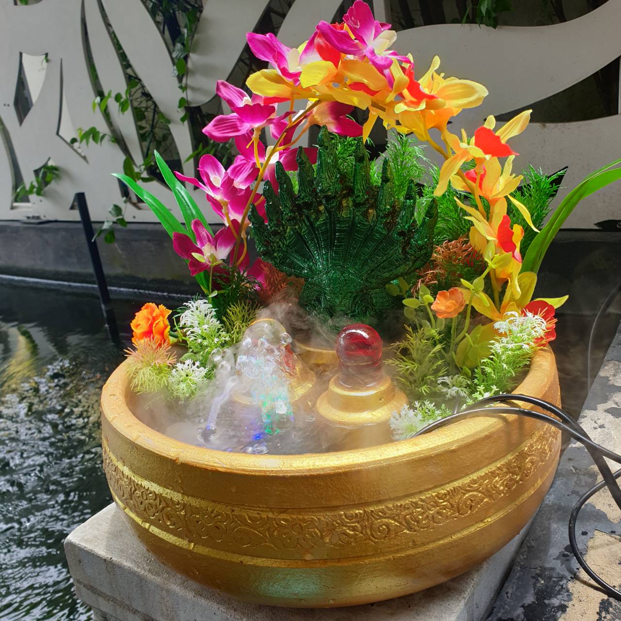 อ่าง น้ำพุฮวงจุ้ย พญานาค พ่อปู่ศรีสุทโธ แม่ย่าปทุมมา เบิกเนตรแล้ว จากคำชะโนด บูชา พญานาค ด้วยอ่างน้ำพุที่สวยงามมากจริงๆ ราคา 2,488 บาท*ส่งฟรี