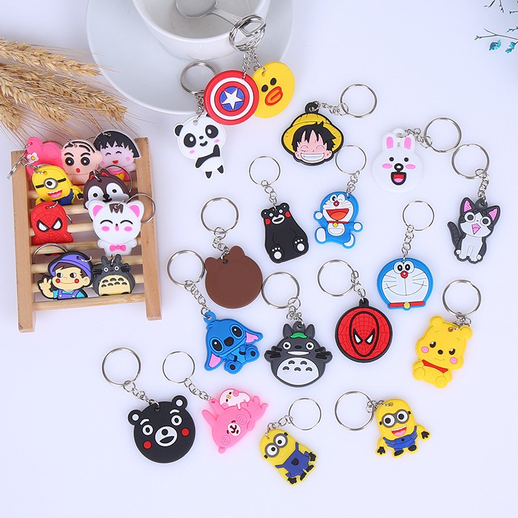 พวงกุญแจคริสมาส พวงกุญแจลายการ์ตูน พวงกุญแจ PVC ขนาดเล็ก 3cm ลายน่ารัก keychain ของแถมลูกค้า ของแจกปีใหม่ ของขวัญจ้ับฉลาก♥︎UKI STATIONERY♥︎KC-01