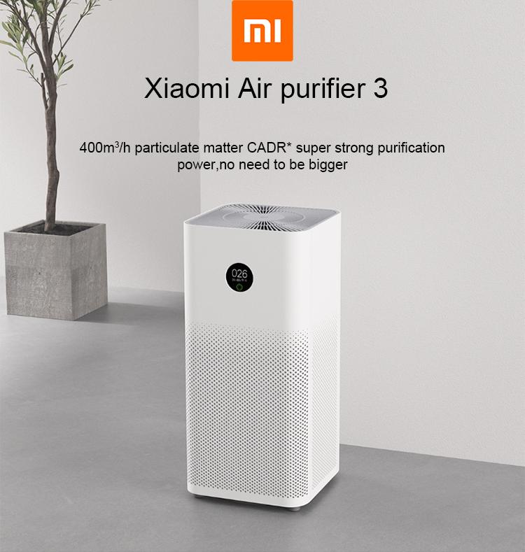 Xiaomi Mi Air Purifier 3 (มีไส้กรองในตัว) มีจอบอก pm2.5 ---เครื่องฟอกอากาศ