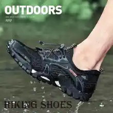 ภาพขนาดย่อของสินค้าจัดส่งฟรี  รองเท้าเดินป่ากลางแจ้ง รองเท้าเดินป่าผู้ชายกันลื่น รองเท้าลุย รองเท้าลุยตกปลา รองเท้าชายหาด size(39-44)