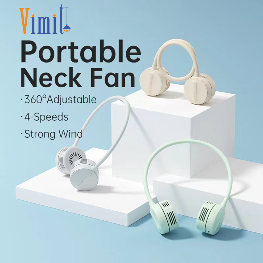 Vimite Portable Neck Fan Foldable Fan Hands Free WS31 3Speed Bladeless Hanging Outdoors Sport Cooling Fan ราคา 454 บาท*ส่งฟรี