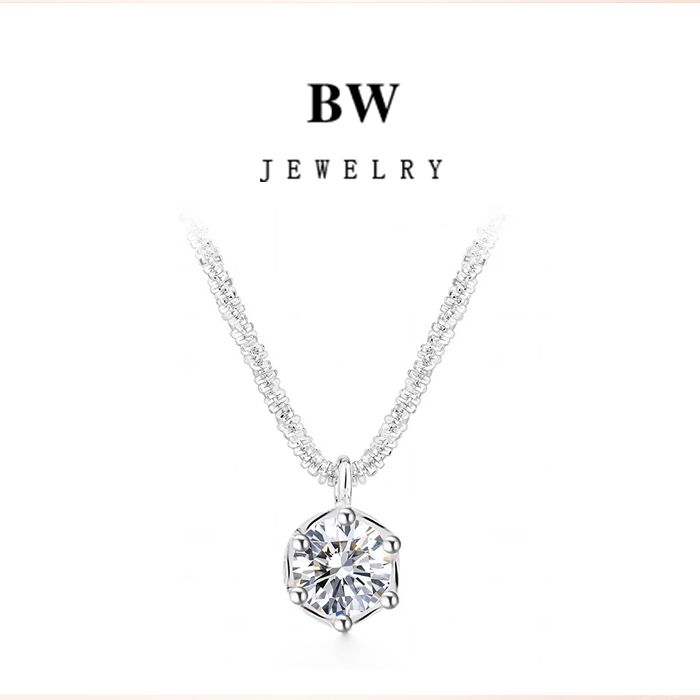 Jewelry สร้อยคอ หรูหรา สร้อยคอเพชร จี้ลายสวยงาม สร้อยคอผู้หญิง ใส่อาบน้ำได้ BWX026 ของขวัญให้แฟน ราคา 155 บาท*ส่งฟรี