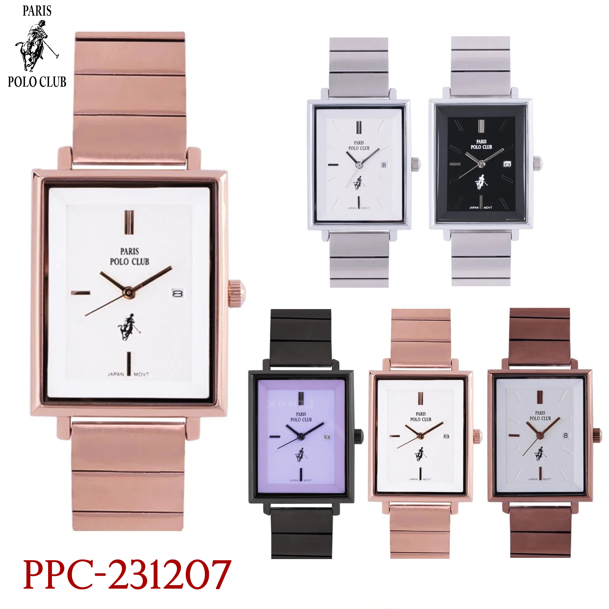 Paris Polo Club นาฬิกาข้อมือผู้หญิง สายสแตนเลส รุ่น PPC-231207