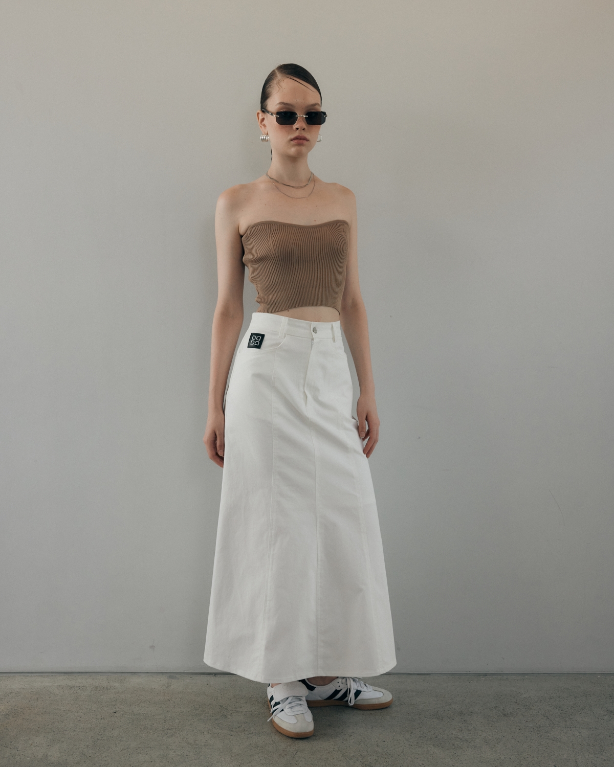CASA FLARED MAXI SKIRT กระโปรงยาว ผ้ายีนส์ยืด เนื้อนุ่มใส่สบายมาก ราคา 1,538 บาท*ส่งฟรี
