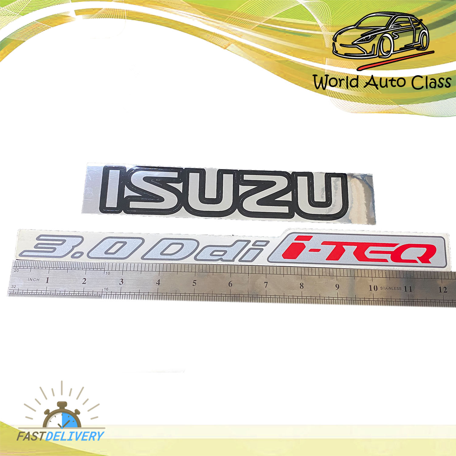 Isuzu Direct Injection Sticker Isuzu + 3.0 DDI I-TEQ sticker Isuzu 3.0 DDI I-TEQ Isuzu 1 set 2 pieces ...