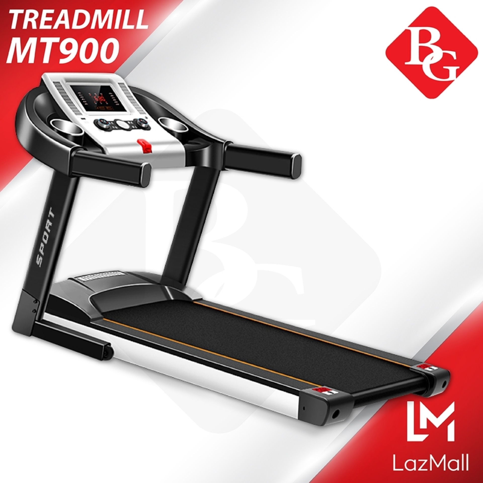 ดูภาพ B&G ลู่วิ่ง ลู่วิ่งไฟฟ้า ลู่วิ่งฟิตเนส Treadmill มอเตอร์ สูงสุงได้ถึง3แรงม้า (Single Function) Treadmill - รุ่น MT900 เพิ่มเติม B&G ลู่วิ่ง ลู่วิ่งไฟฟ้า ลู่วิ่งฟิตเนส Treadmill มอเตอร์ สูงสุงได้ถึง3แรงม้า (Single Function) Treadmill - รุ่น MT900