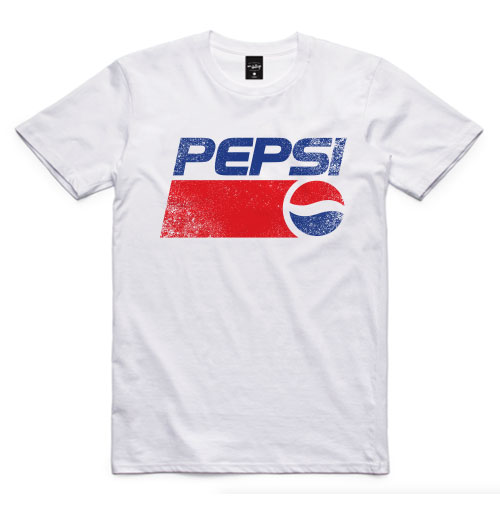 เสื้อยืดแขนสั้น แฟชั่น สตรีท แนว วินเทจ ลาย pepsi cola