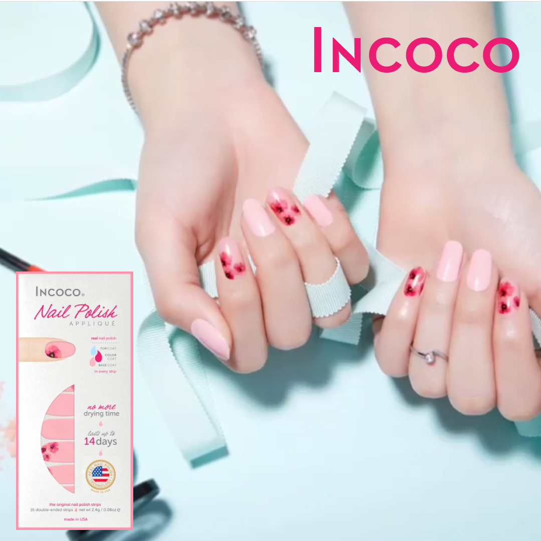 INCOCO สีทาเล็บ แบบแผ่น Nail Polish Strip ลาย Painted Beauty สติ๊กเกอร์ติดเล็บ เล็บเจลแบบติด ติดทน