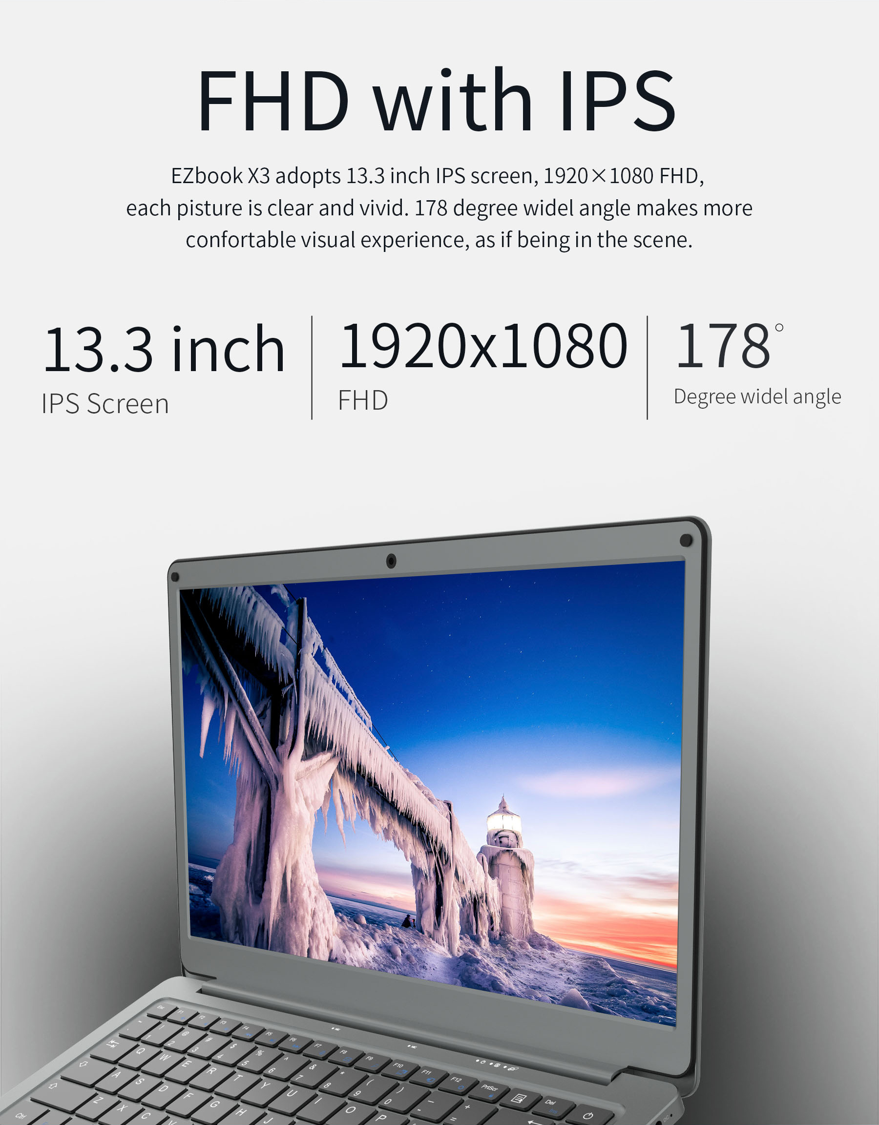 เกี่ยวกับสินค้า 【พร้อมส่ง】J EZbook X3 Intel J3455 โน๊ตบุ๊ค 8GB DDR 128GB 256GB ขนาด 13.3 นิ้ว Windows 10 Notebook แล็ปท็อป คอมพิวเตอร์