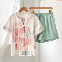 ภาพขนาดย่อสินค้าชุดนอน Muslin pajamas Silk Satin ( รุ่น N1218,T1218,K1218 )