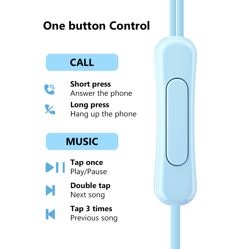 ภาพประกอบของ หูฟัง candy หูฟังอินเอียร์ หูฟัง In-Ear แบบมีสาย กีฬาหูฟังแบบมีสาย Super Bass 3.5 มม. สำหรับเล่นกีฬา ควบคุมสายสนทนา ไมโครโฟนชัด สำหรับ iPhone H SAMSUNG OPPO VIVO Xiaomi Realme MIAOMIAO STORE