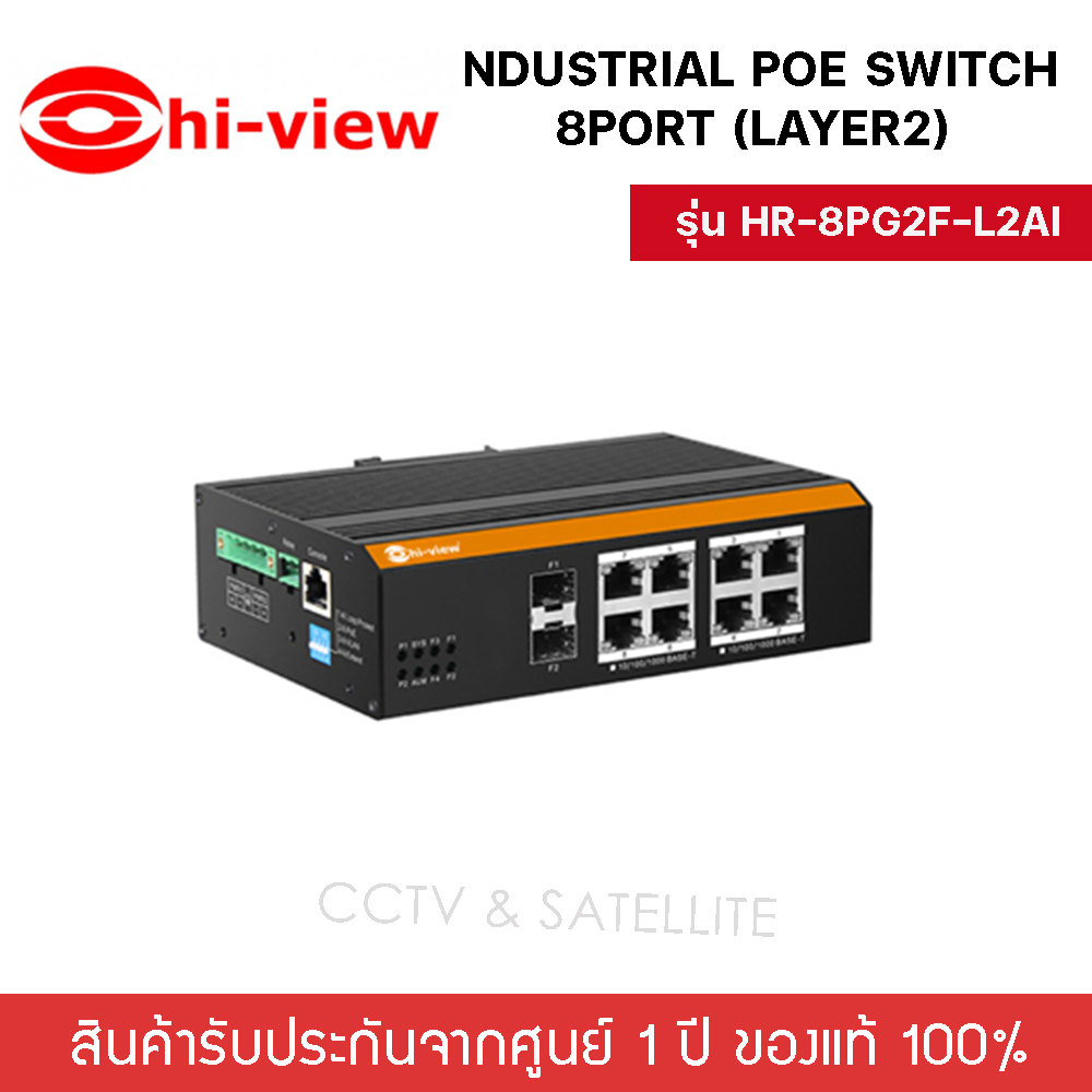 HR-8PG2F-L2AI Industrial Poe Switch ราคา 13,900 บาท*ส่งฟรี