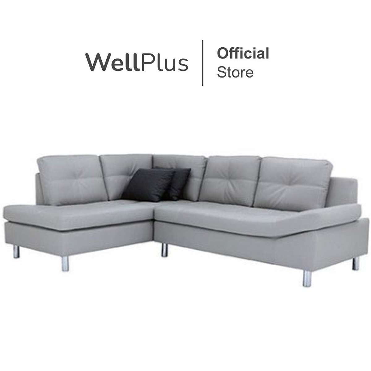 WellPlus โซฟาหนังสังเคราะห์ L-Shape หุ้มด้วยหนัง PVC อย่างดี สามารถรองรับน้ำหนักได้ แข็งแรง ทนทาน ราคา 7,348 บาท*ส่งฟรี