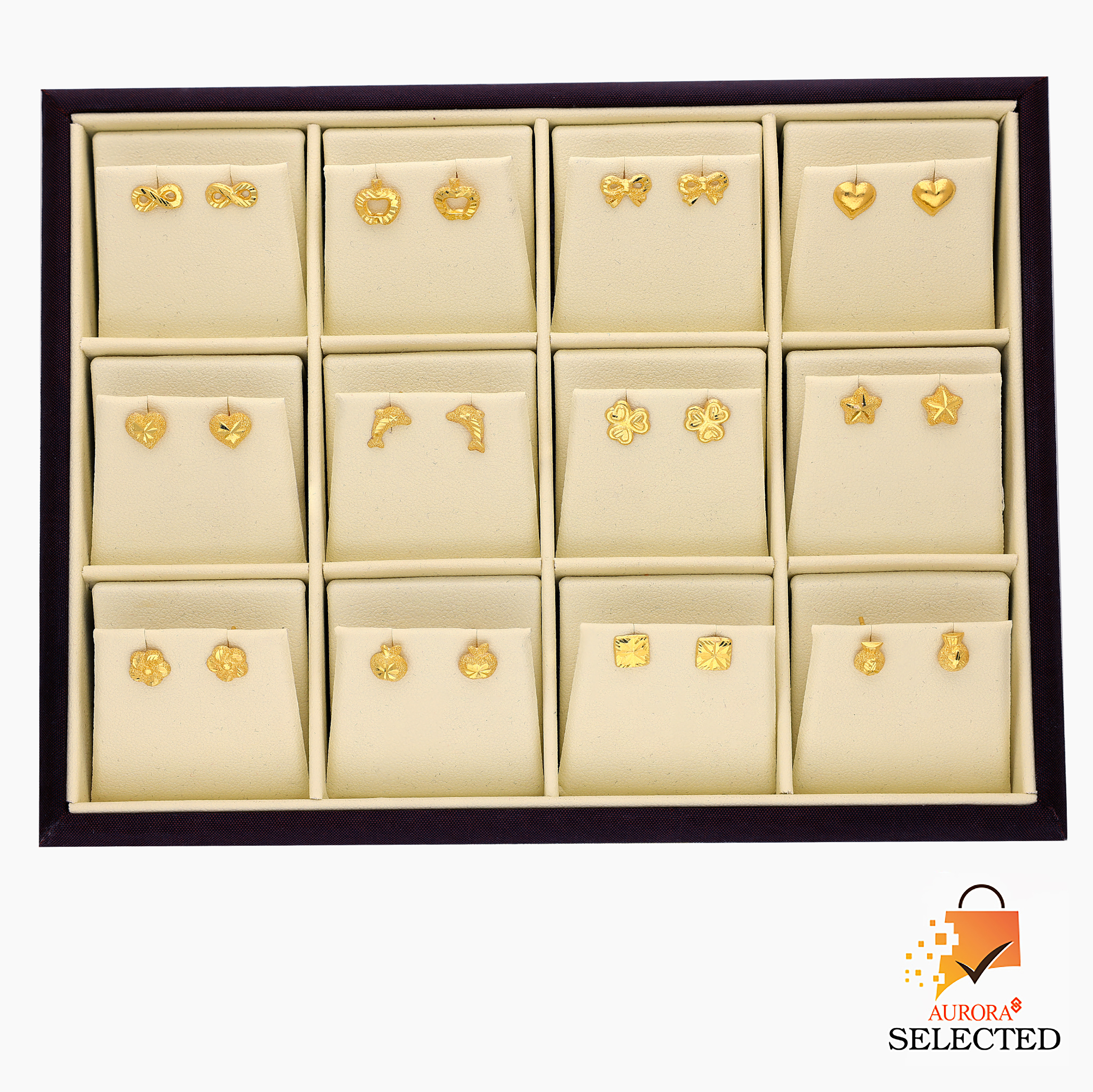 AURORA Selected ต่างหูทองแท้ 96.5% คละลาย 1 กรัม ราคา 6,450 บาท*ส่งฟรี