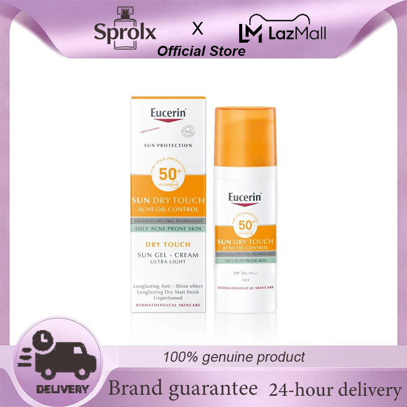 Eucerin Sun Dry Touch Gel-Creme Oil Control Spf50++ Waterproof and Sunproof Eucerin Sun Dry Touch Oil Control Sunscreen Gel-Cream 50ml.