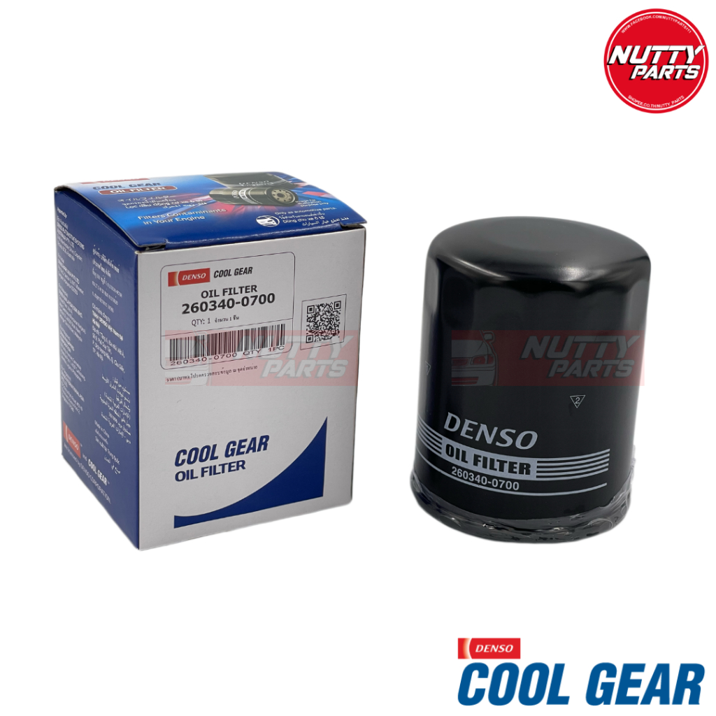 กรองน้ำมันเครื่อง DENSO Cool Gear สำหรับรถยนต์ HONDA 15400-RAF-T01 JAZZ/ CITY / CIVIC/ ACCORD/ CR-V/ HR-V (260340-0700) ราคา 80 บาท*ส่งฟรี