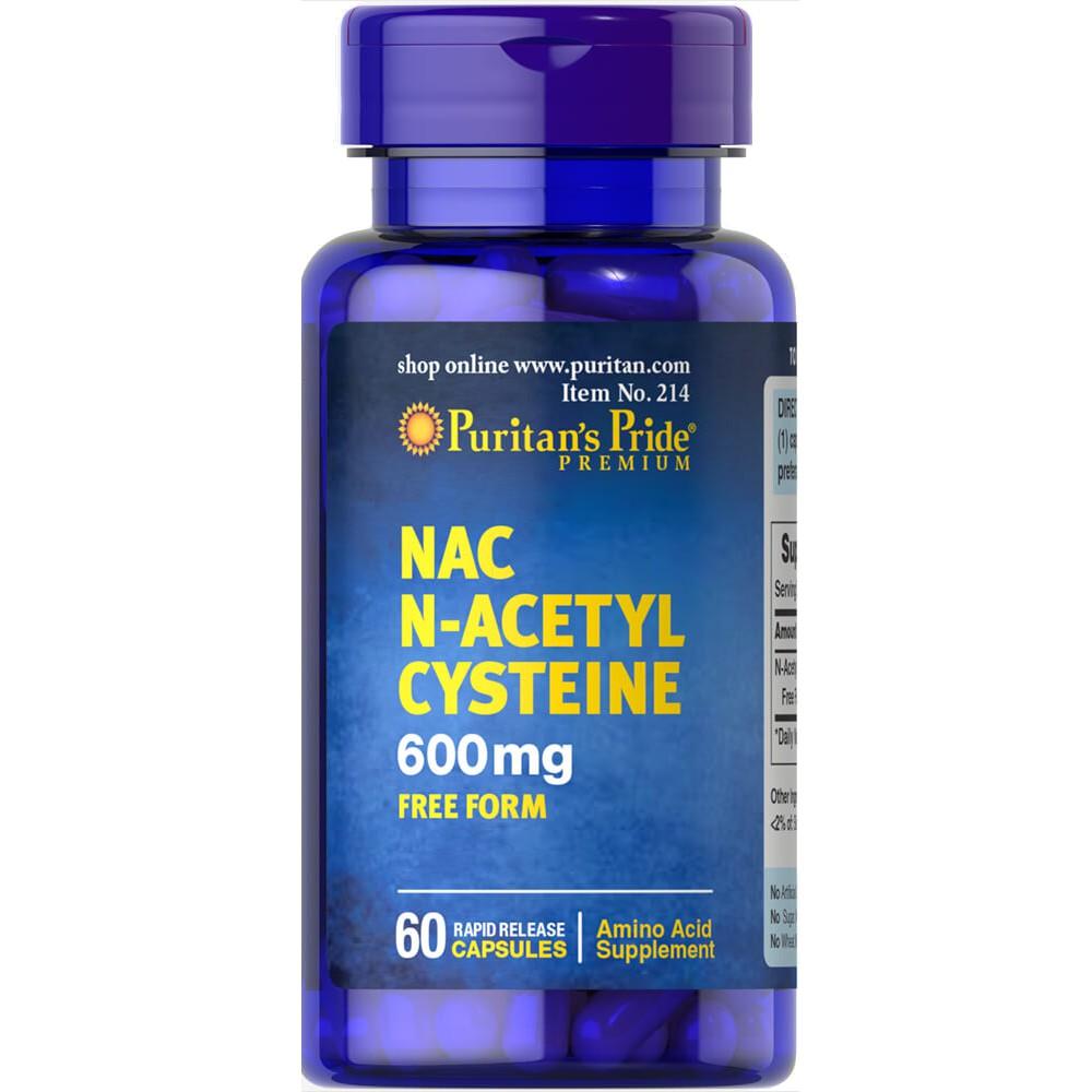 วิตามินผิวขาว NAC N-Acetyl Cysteine 600 mg 60 capsules ( Puritan’ s Pride )