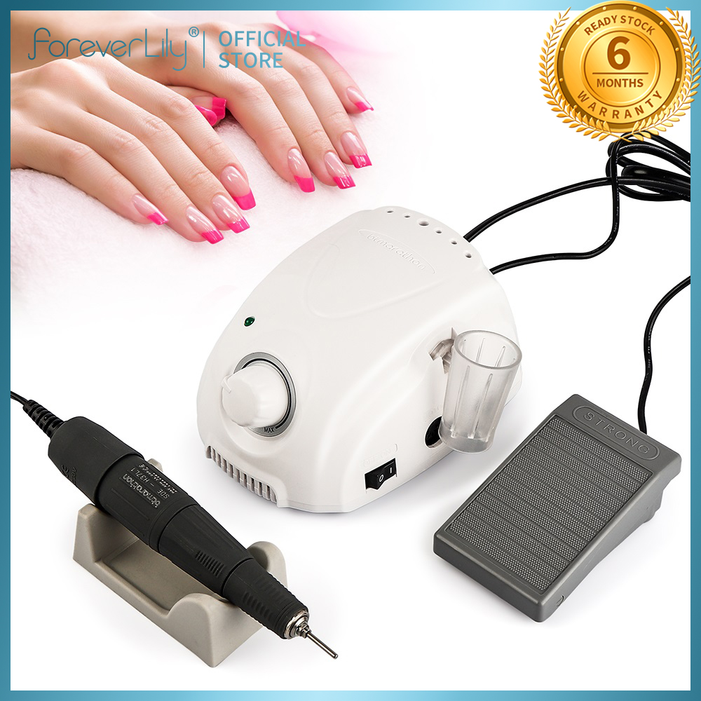 foreverlily Strong 210 Electric Nail Drill Micro Motor SDE-H37L1 Handpiece Set 35000RPM Manicure Pedicure Nail File Bit Nail Art Equipment ราคา 2,499 บาท*ส่งฟรี
