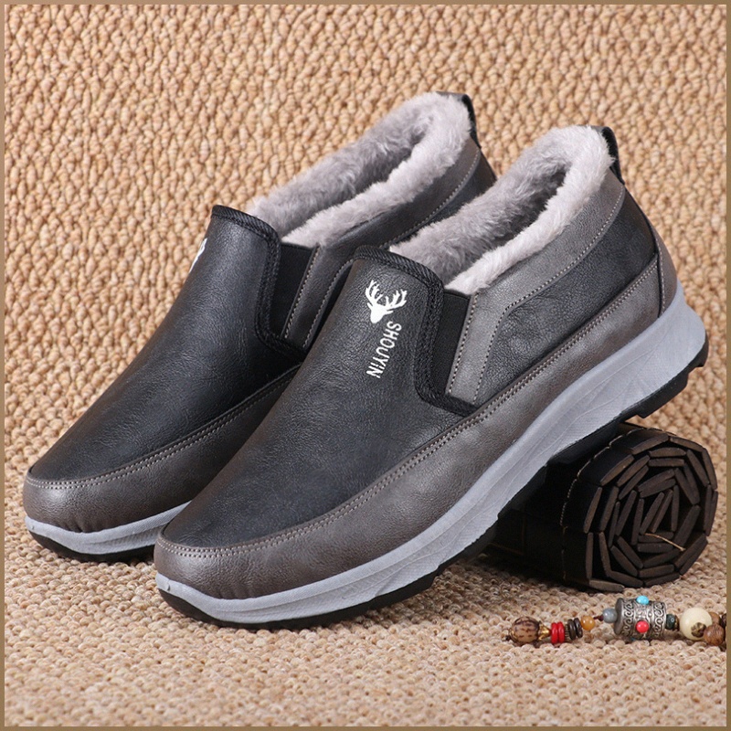 Men's cotton shoes, durable, men's outdoor fleece shoes, men's winter velvet shoes, plus velvet ราคา 1,866 บาท*ส่งฟรี