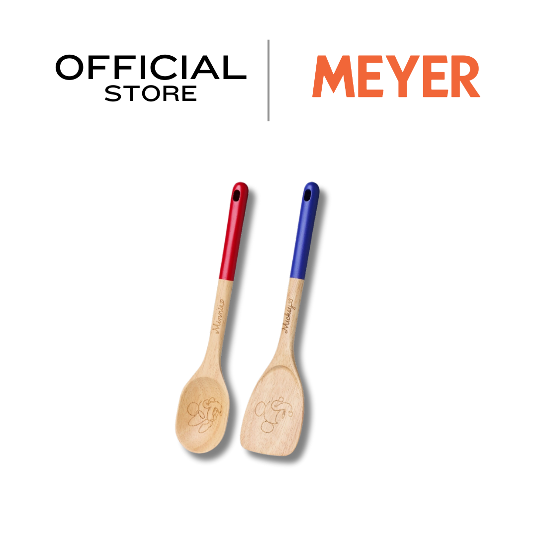 DISNEY BON VOYAGE Meyerชุดตะหลิวกับทัพพีไม้ยางพารา 2 ชิ้น ด้ามสีน้ำเงิน-แดง ลายมิคกี้เมาส์ ลิขสิทธิ์แท้ (48865-C) ราคา 410 บาท*ส่งฟรี