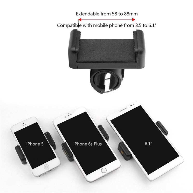 Adjustable Selfie Monopod Phone Mount High Quality Phone Lock Clip Holder Adapter for Gopro Hero 4 3+ 3