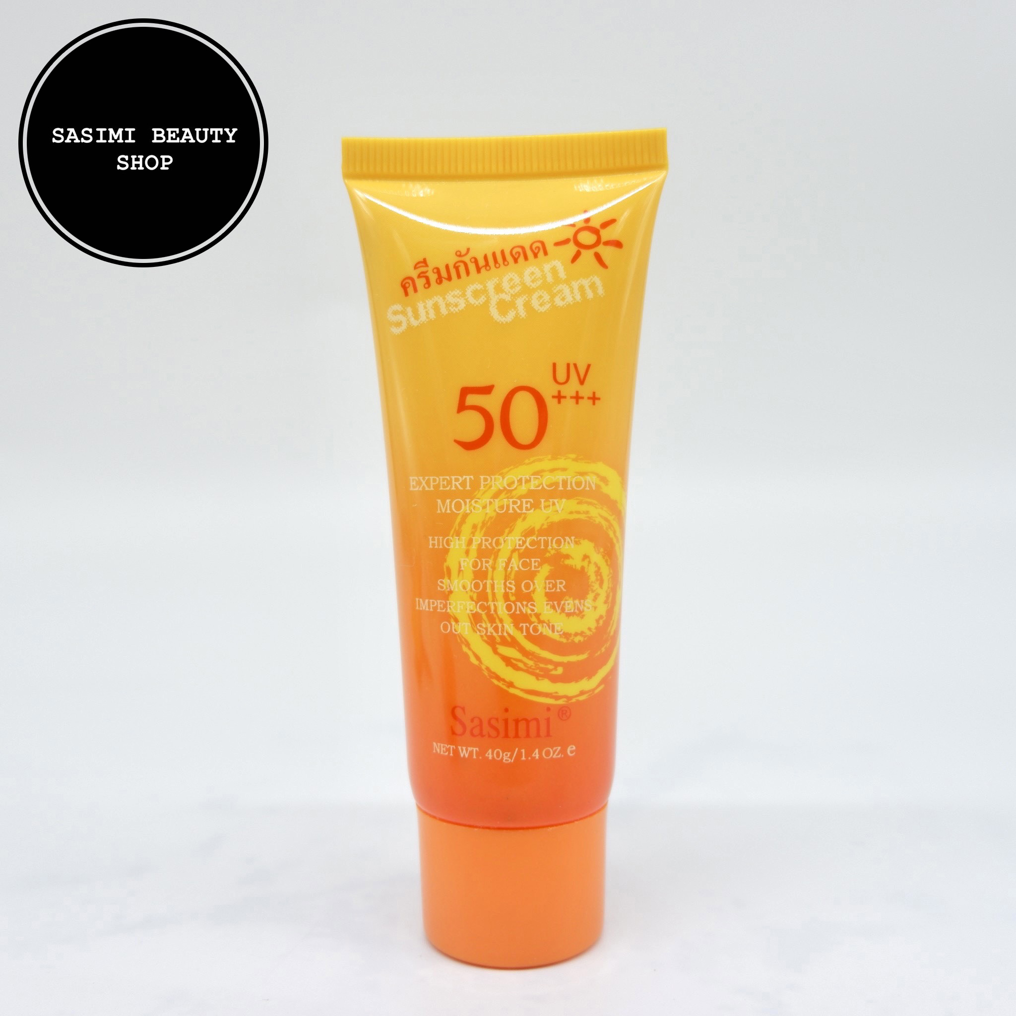 S-1408 Sasimi Sunscreen, Uv Sunscreen, Skin Care Cream, 50 Uv+++ 40 Grams, Also Helps to Conceal Blemishes Such as Acne Scars, Freckles, and Dark Spots Very Well.